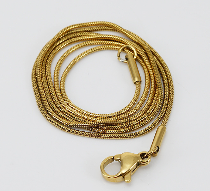 Collares geométricos de acero inoxidable con cadena chapada en collar de acero inoxidable de estilo simple