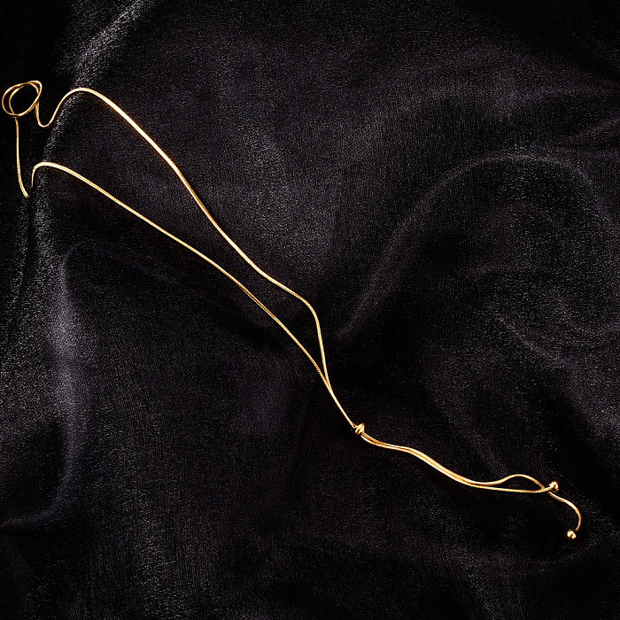 Bijoux en gros, corde à nœud papillon réglable, collier en acier inoxydable, bijoux