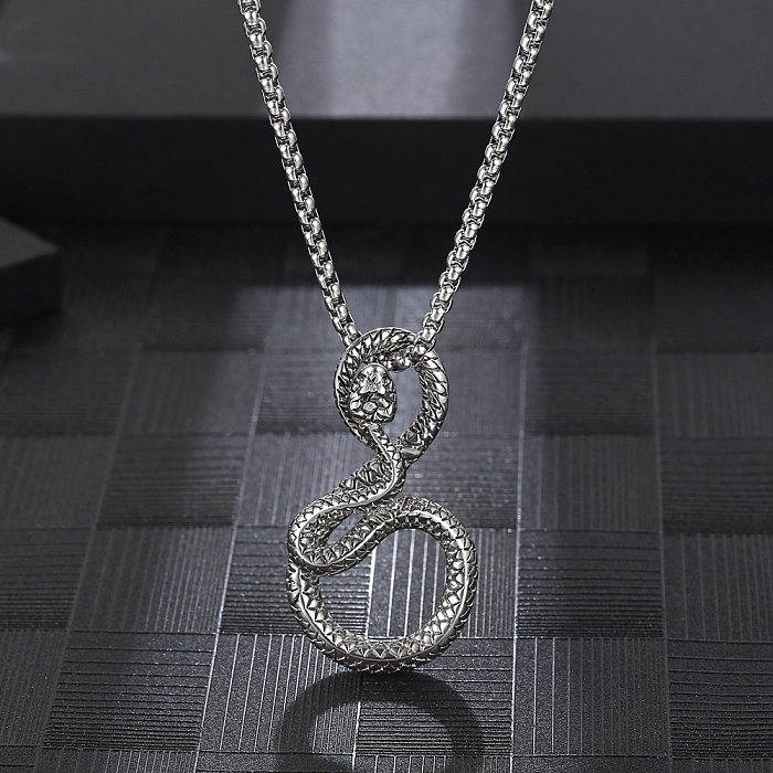 Vintage Style Animal Stainless Steel Plating Pendant Necklace