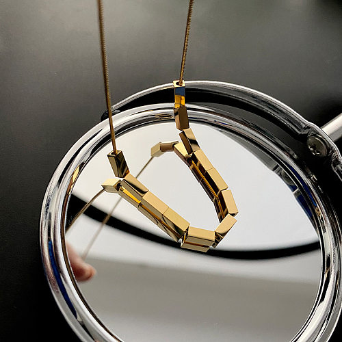 Fashion Geometric Stainless Steel Tassel Necklace 1 Piece