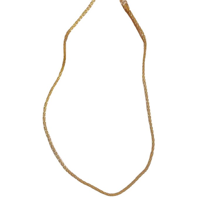 Schlichter Stil, geometrische Halskette aus Metall mit Edelstahlbeschichtung, 1 Stück