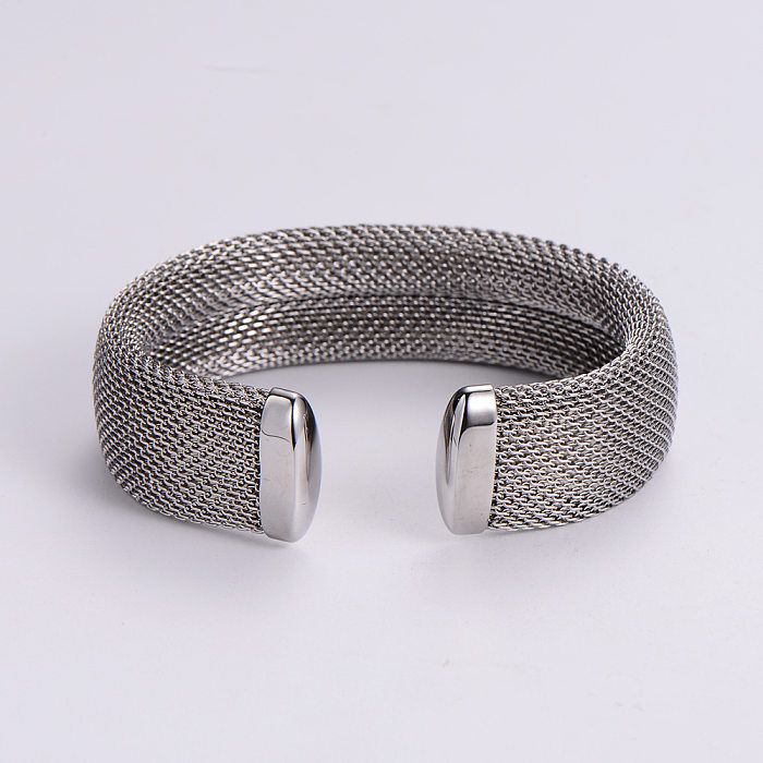 Simple Style C Shape Titanium Steel Bangle Plating Stainless Steel Bracelets