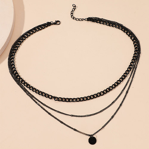 Geometrische Retro-Halskette aus Eisen, 1 Stück