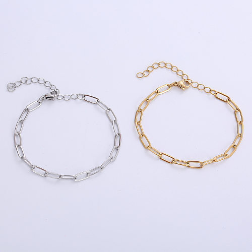 Simple Style Geometric Titanium Steel Plating Bracelets 1 Piece