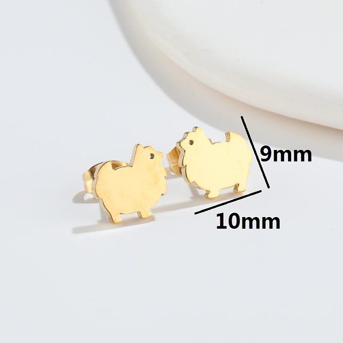 Fashion Animal Stainless Steel Ear Studs 1 Pair