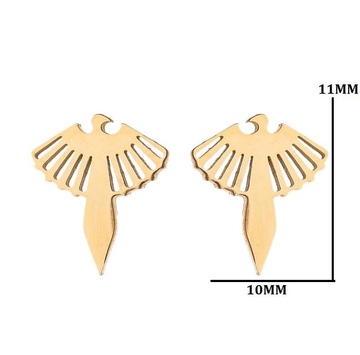 Boucles d'oreilles en acier inoxydable pour femmes, Style Simple, Animal, sans clous d'oreille incrustés