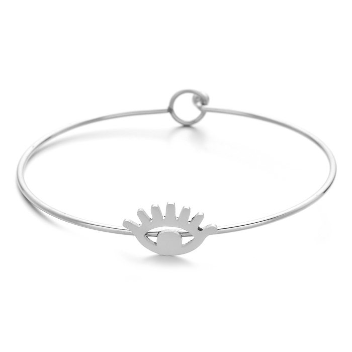 Simple Style Cross Butterfly Elephant Stainless Steel Plating Bangle