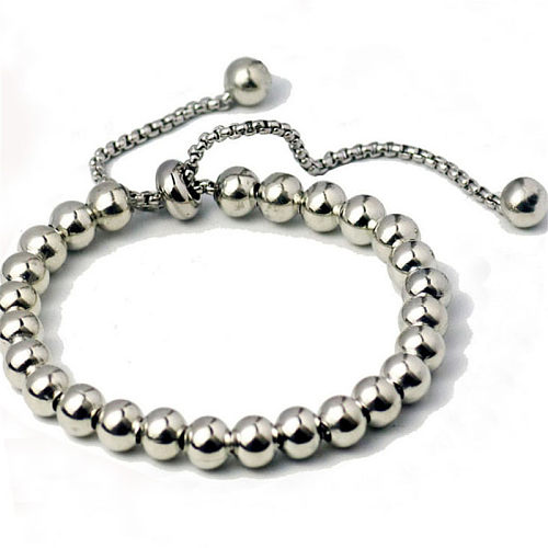 8mm Edelstahl-Kugel-Armband DIY einziehbares Perlen-Ketten-Armband-Großverkauf