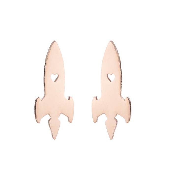 Boucles d'oreilles géométriques en acier inoxydable pour femmes, Style Simple, sans clous d'oreille incrustés