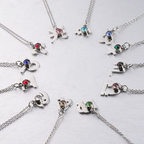 Casual Constellation Stainless Steel  Plating Inlay Artificial Gemstones Pendant Necklace
