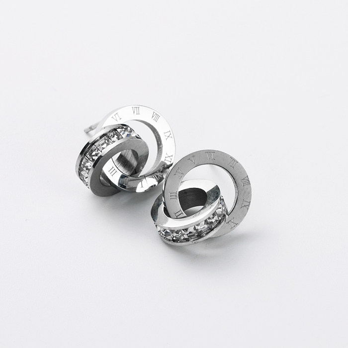 1 Pair Elegant Glam Luxurious Heart Shape Eye Inlay Stainless Steel  Stainless Steel Artificial Crystal Drop Earrings
