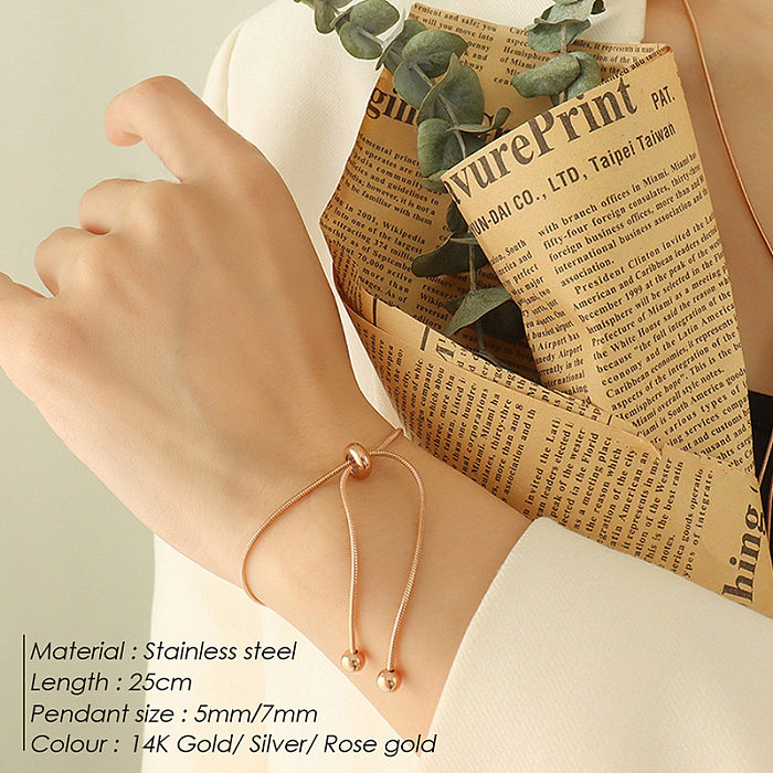 Schlichte Armbänder aus einfarbigem Edelstahl mit 14-Karat-Vergoldung in großen Mengen