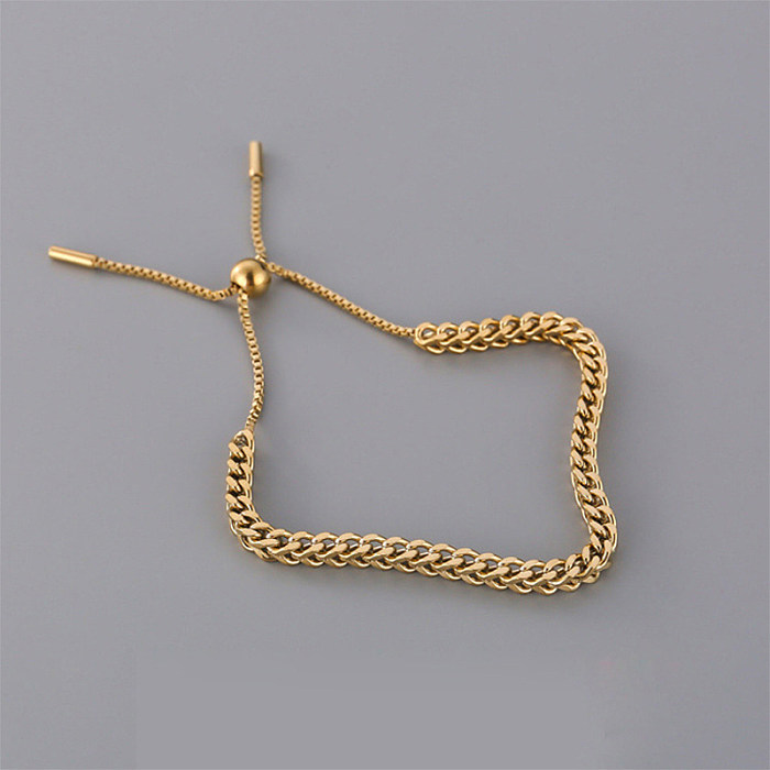 Vintage Style Geometric Titanium Steel Gold Plated Bracelets