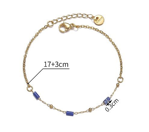 1 Piece Simple Style Rectangle Stainless Steel Plating Bracelets