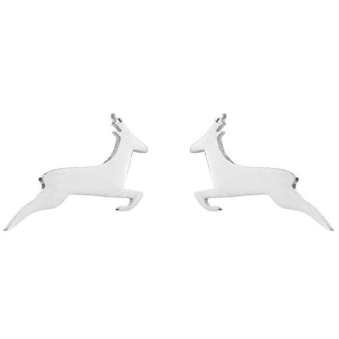 1 Pair Fashion Animal Stainless Steel Plating Ear Studs