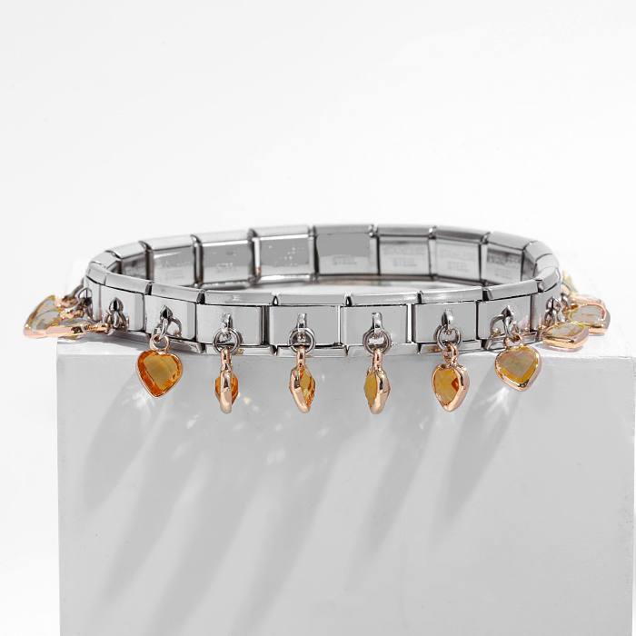 Simple Style Heart Shape Stainless Steel Handmade Bracelets