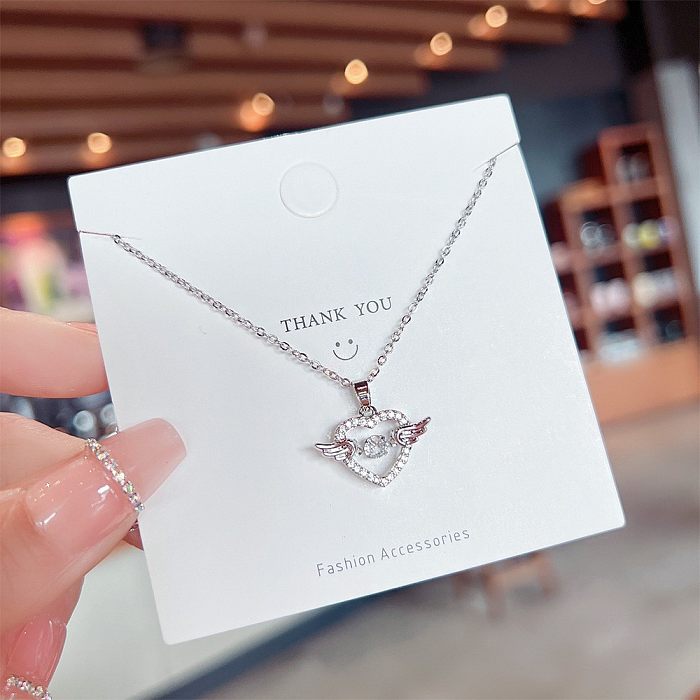 Simple Style Star Stainless Steel Inlay Zircon Necklace 1 Piece