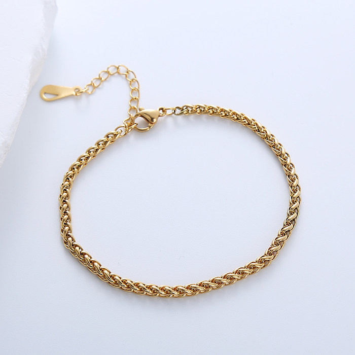 Estilo moderno estilo simples estrela de aço inoxidável patchwork chapeamento pulseiras banhadas a ouro 18K
