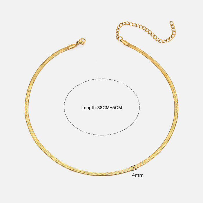 Basic Geometric Stainless Steel  Stainless Steel Plating 18K Gold Plated Necklace