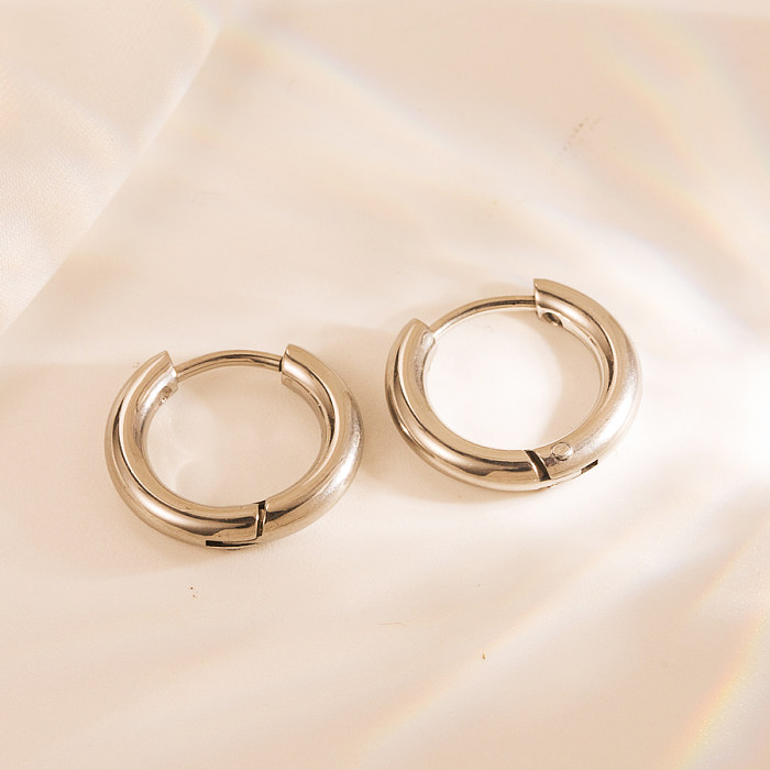 Brincos de alta qualidade banhados a ouro de aço inoxidável com clipe de orelha simples de estilo especial na moda