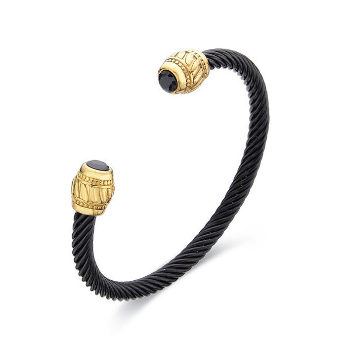 Pulsera de cuerda de alambre abierta Popular europea y americana pulsera de estilo Retro con Cable ajustable al por mayor