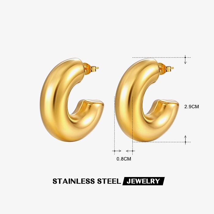 1 Pair Retro Geometric Plating Stainless Steel  Earrings