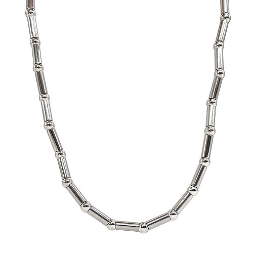 Basic Simple Style Commute Solid Color Stainless Steel Necklace