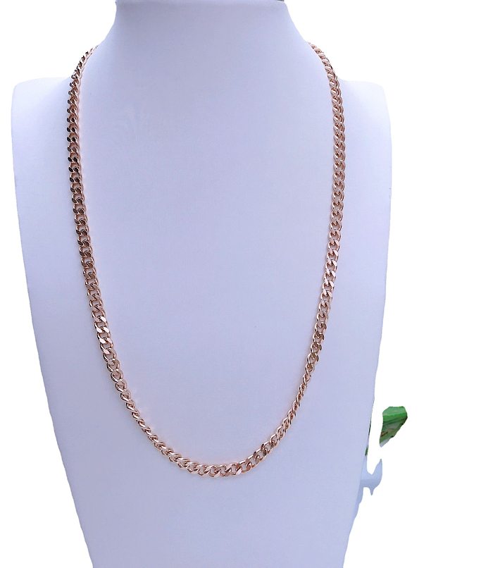 Casual Simple Style Solid Color Stainless Steel Sweater Chain