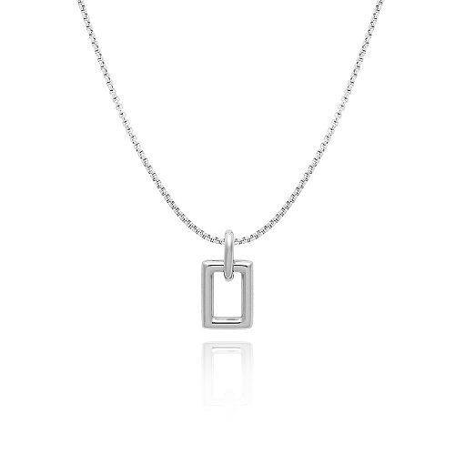 Fashion Square Stainless Steel Pendant Necklace 1 Piece