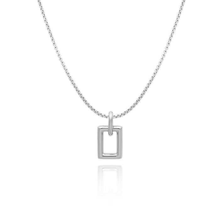 Fashion Square Stainless Steel Pendant Necklace 1 Piece