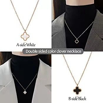 Simple Style Flower Shell Stainless Steel Plating Gold Plated Pendant Necklace