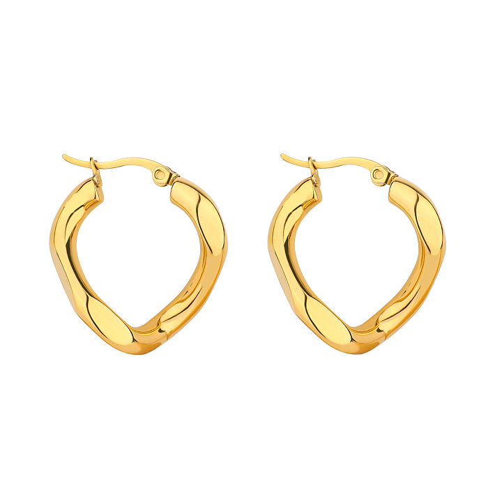 1 Pair Basic Classic Style Geometric Plating Stainless Steel  Earrings
