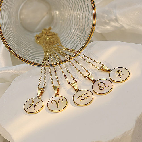 Halskette mit Anhänger „Basic Constellation“ aus Edelstahl mit 18-Karat-Vergoldung
