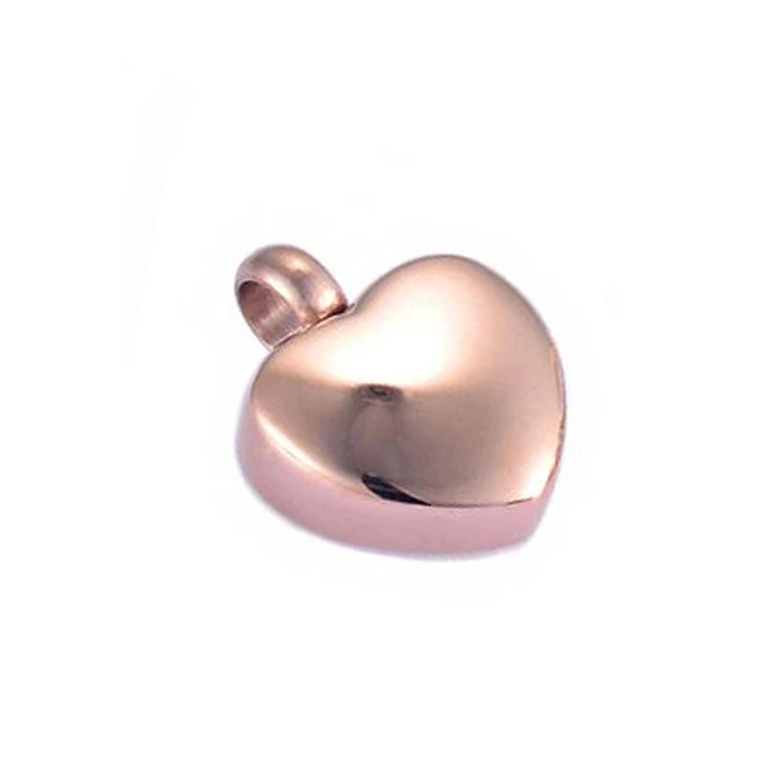 Collier pendentif de polissage en acier inoxydable en forme de cœur de style simple