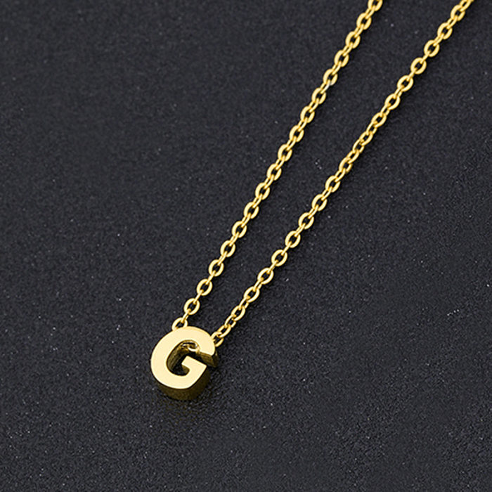 Simple Style Letter Stainless Steel  Stainless Steel Plating Pendant Necklace 1 Piece