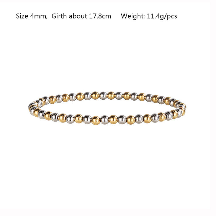 Modern Style Round Stainless Steel Bracelets In Bulk