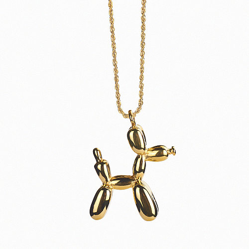 Wholesale Jewelry Balloon Dog Pendant Stainless Steel Necklace jewelry