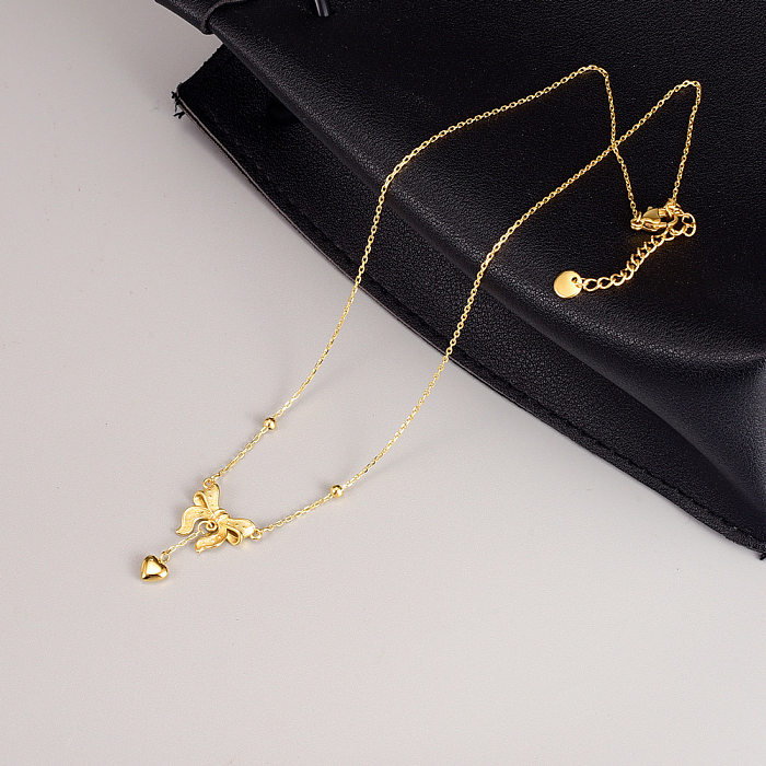 Elegant Streetwear Square Stainless Steel Plating 18K Gold Plated Pendant Necklace