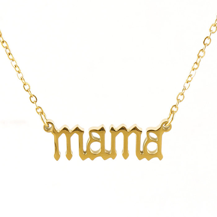 Lady Letter Stainless Steel  Stainless Steel Plating Pendant Necklace 1 Piece