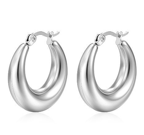 Fashion Solid Color Stainless Steel  Plating Earrings 1 Pair