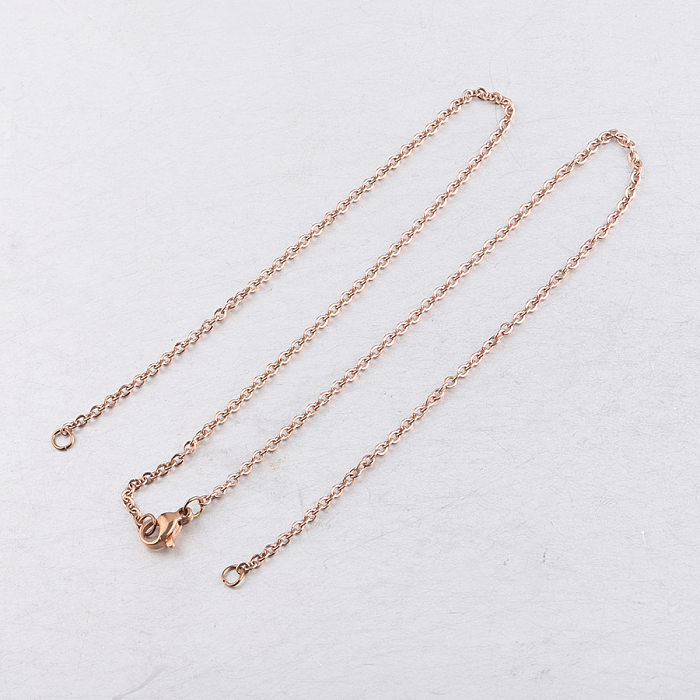 Simple Style Solid Color Stainless Steel  Necklace