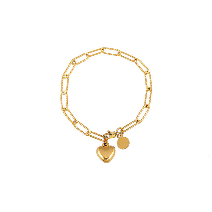 Bijoux en gros pendentif en forme de coeur Bracelet en acier titane bijoux