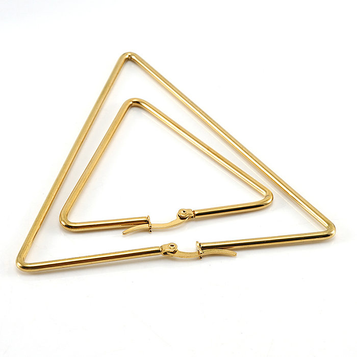 Fashion Triangle Stainless Steel  Earrings Plating Stainless Steel  Earrings