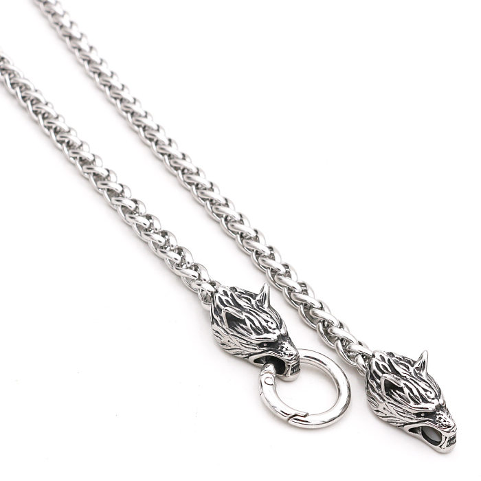 Fashion Hammer Stainless Steel Pendant Necklace 1 Piece