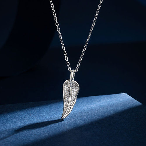 Elegant Water Droplets Flower Butterfly Stainless Steel  Stainless Steel Plating Inlay Zircon 18K Gold Plated Gold Plated Pendant Necklace