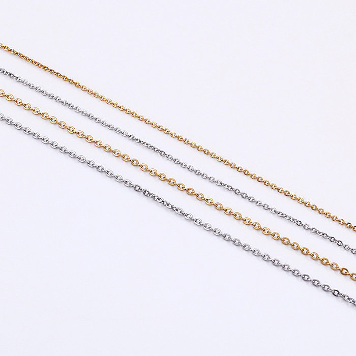 New Simple Temperament Cross Chain Welding Stainless Steel  Necklace Wholesale