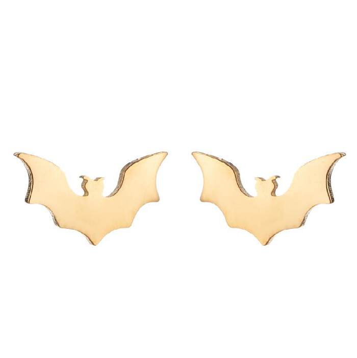 Fashion Rabbit Bat Bird Stainless Steel  Plating Ear Studs 1 Pair