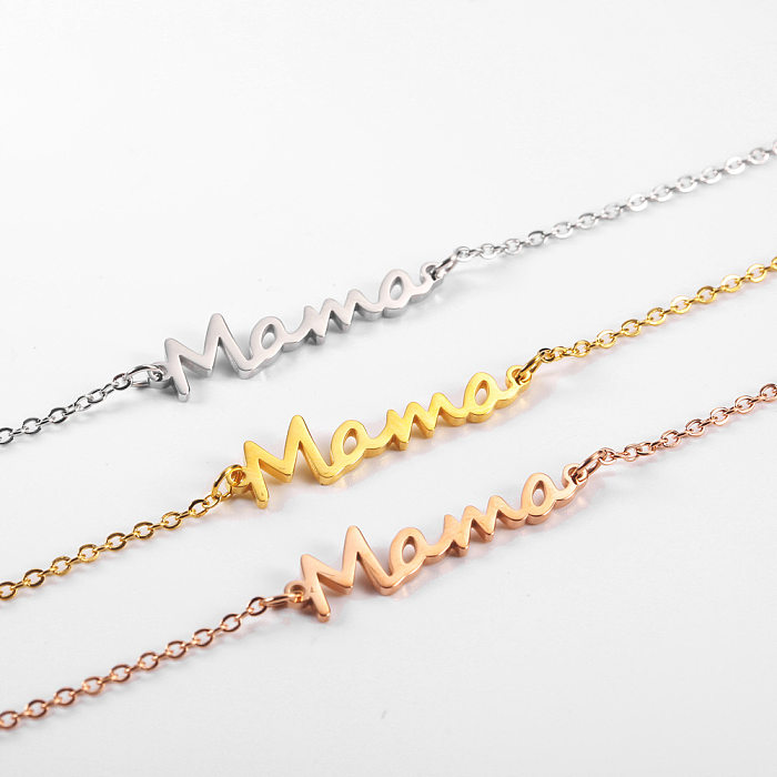 Wholesale Simple English Letters Gold-plated Titanium Steel Bracelet jewelry