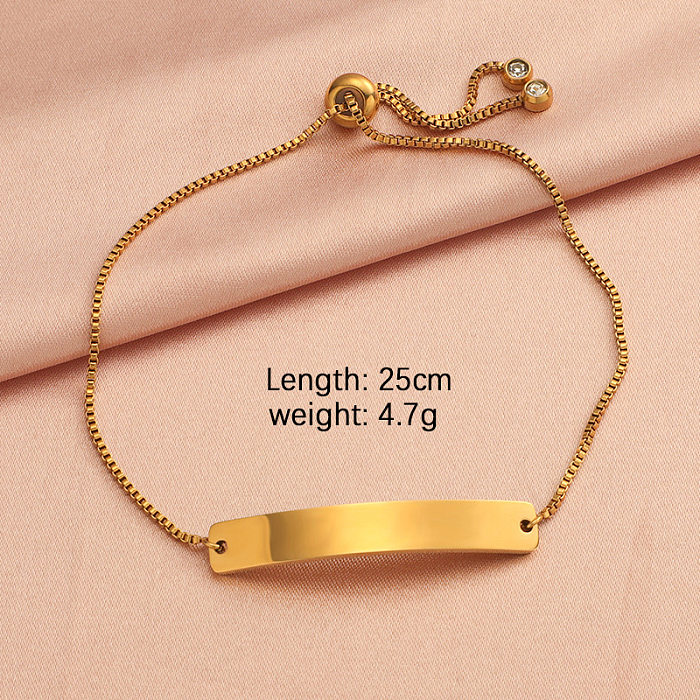 Simple Style Classic Style Geometric Stainless Steel Plating Bracelets
