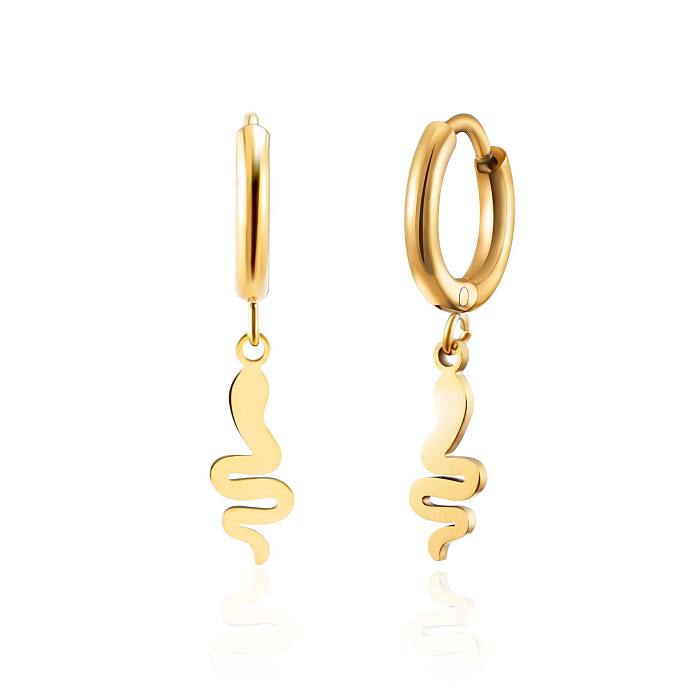 Snake-shaped Simple Fashion Trend Stainless Steel  Earrings